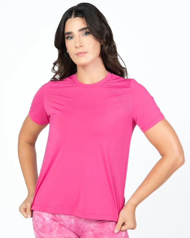 Women's Muscle T-Shirts-Laser Cut Tee - Hibiscus