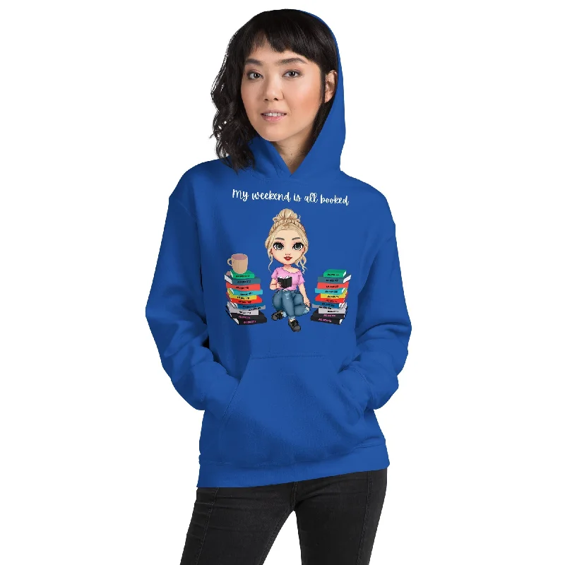 Women's Bishop Sleeve Sweatshirts-Personalized Hoodie My Weekend is All Booked