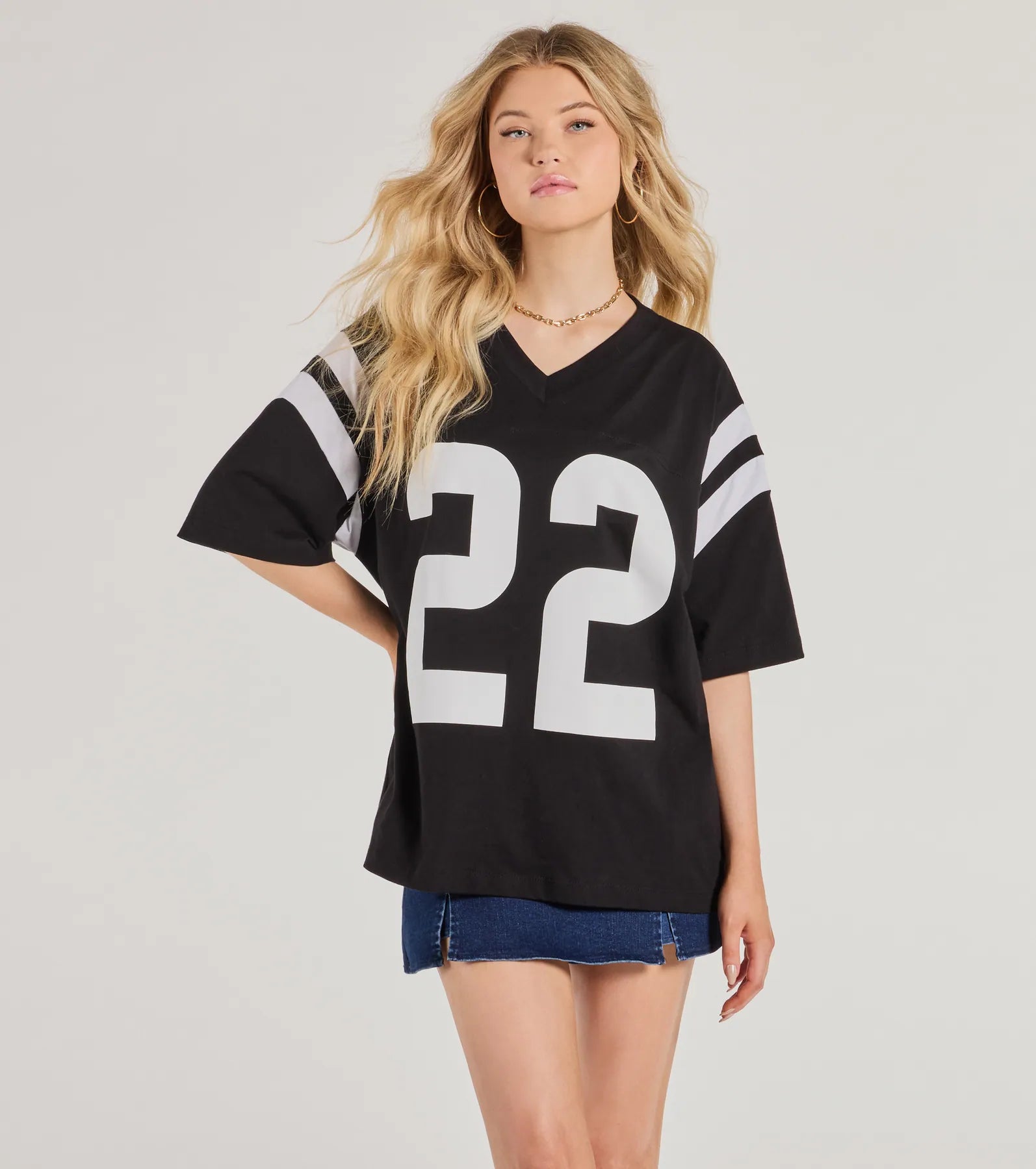 Women's Cinched Waist T-Shirts-22 Oversized Graphic Tee