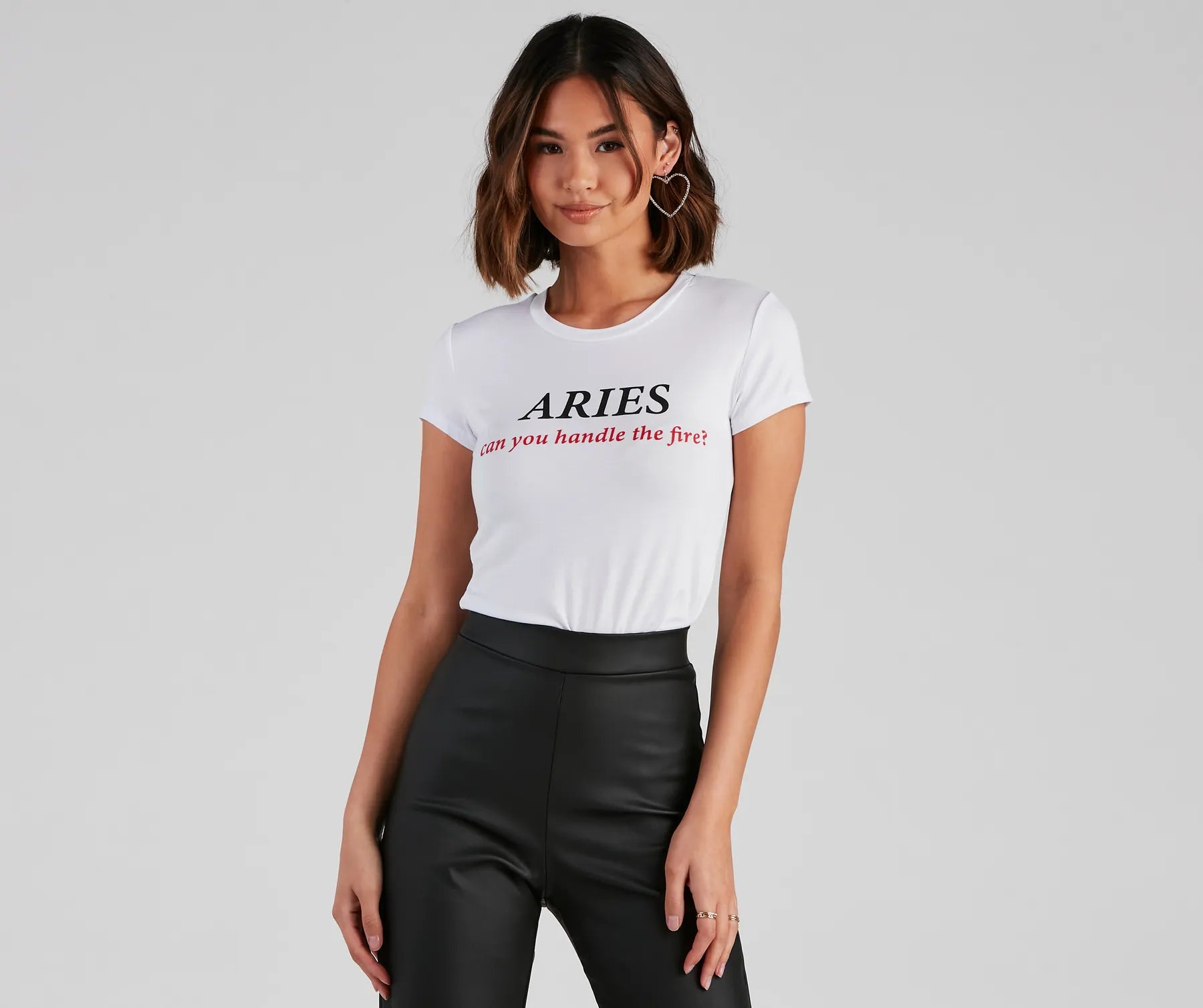 Women's Organic Cotton T-Shirts-Aries Can You Handle It Graphic Tee