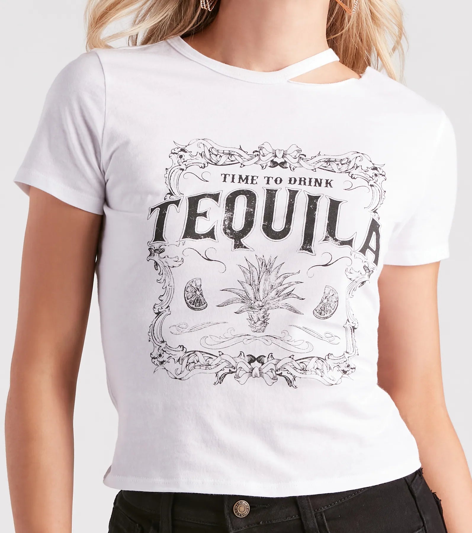 Women's Hemp T-Shirts-Time To Drink Tequila Graphic Tee