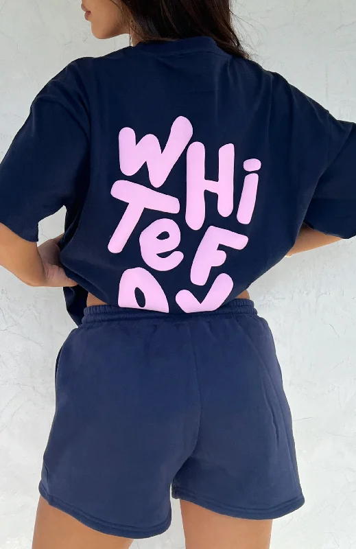 Women's UV Protection T-Shirts-The New Standard Oversized Tee Navy