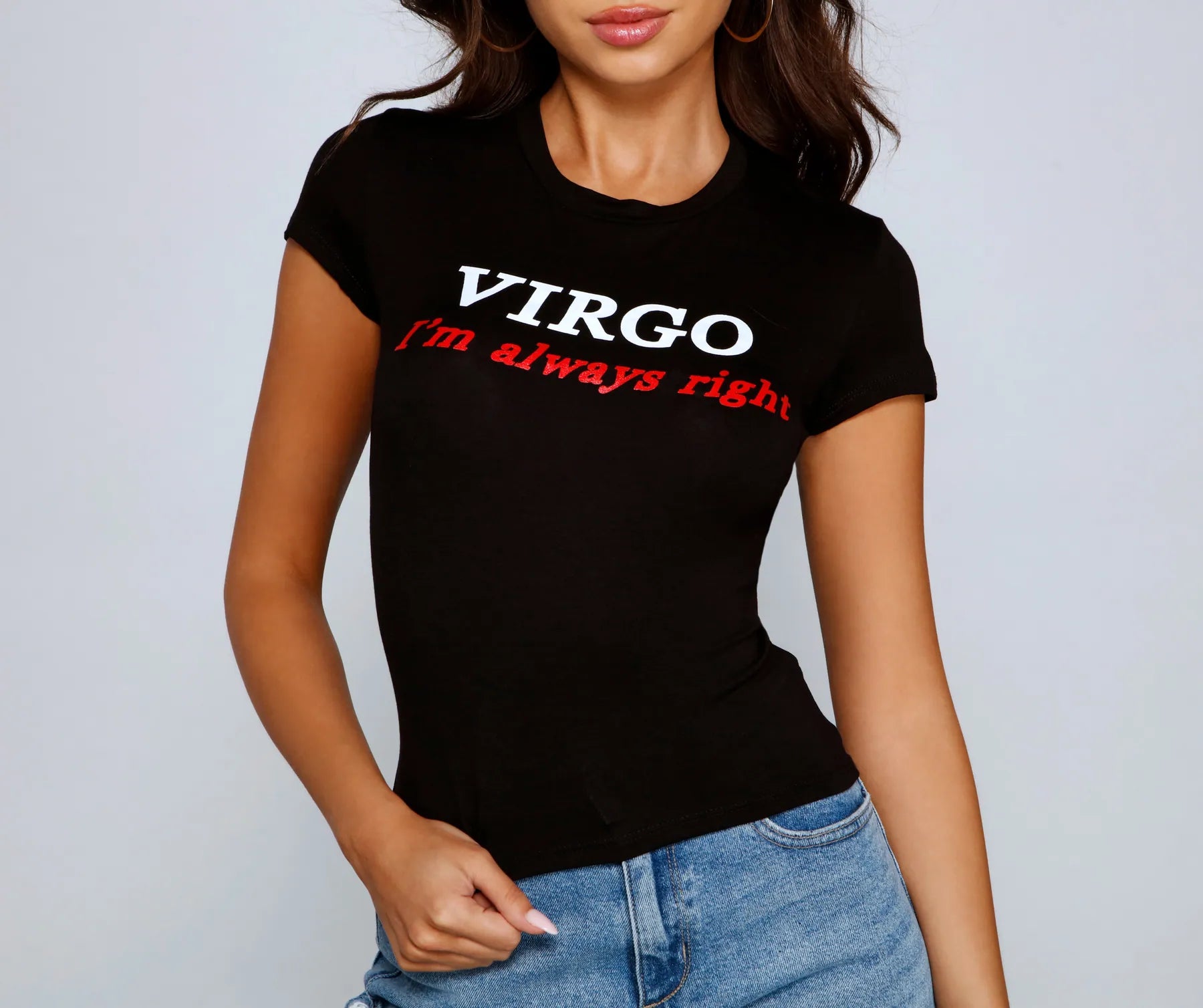 Women's Slub T-Shirts-Virgo I'm Always Right Graphic Tee