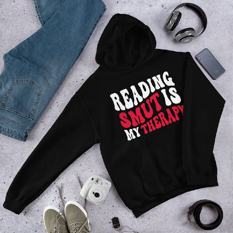 Women's Dolman Sleeve Sweatshirts-Reading Smut is My Therapy Hoodie