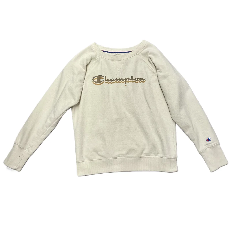 Women's Beaded Sweatshirts-Athletic Sweatshirt Crewneck By Champion  Size: S