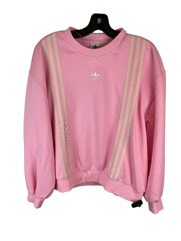 Women's Herringbone Sweatshirts-Sweatshirt Crewneck By Adidas  Size: M