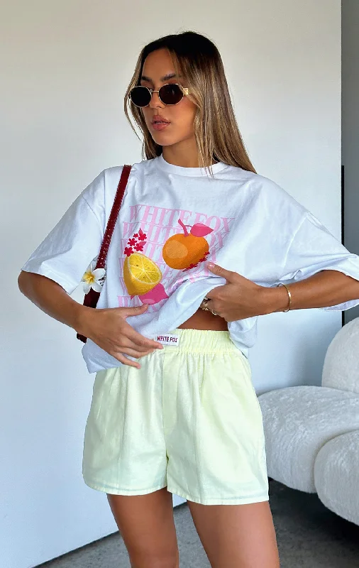 Women's Beach T-Shirts-Oh So Sweet Oversized Tee White