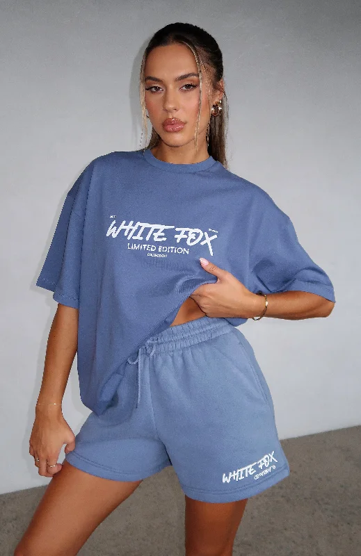 Women's Swing T-Shirts-Step Back Oversized Tee Ocean