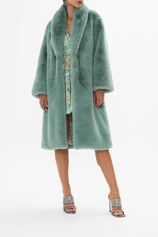 Women's Performance Jackets-LONG TEDDY COAT DREAMING IN DUTCH