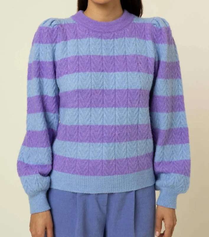 Women's Oversized Pullovers-Neve Sweater In Violet