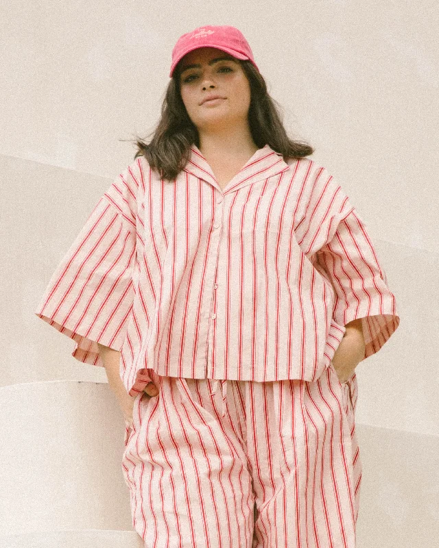 Lacey Shirt | Pink Stripe