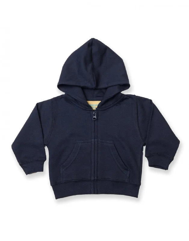 Women's Subtle Color Hoodies-Zip Through Hooded Sweatshirt | NAVY