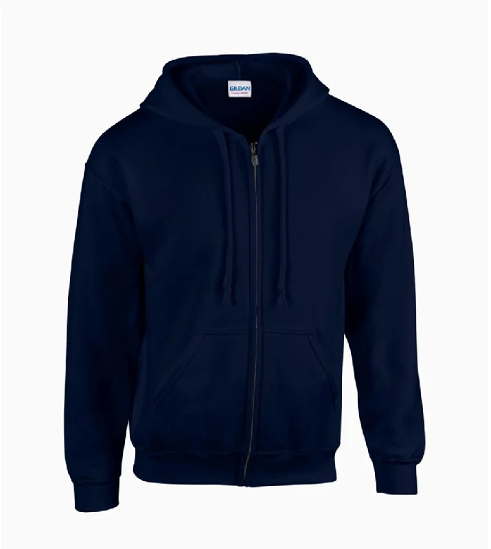 Women's Mineral Wash Hoodies-Heavyweight Blend Adult Full Zip Hooded Sweatshirt | NAVY