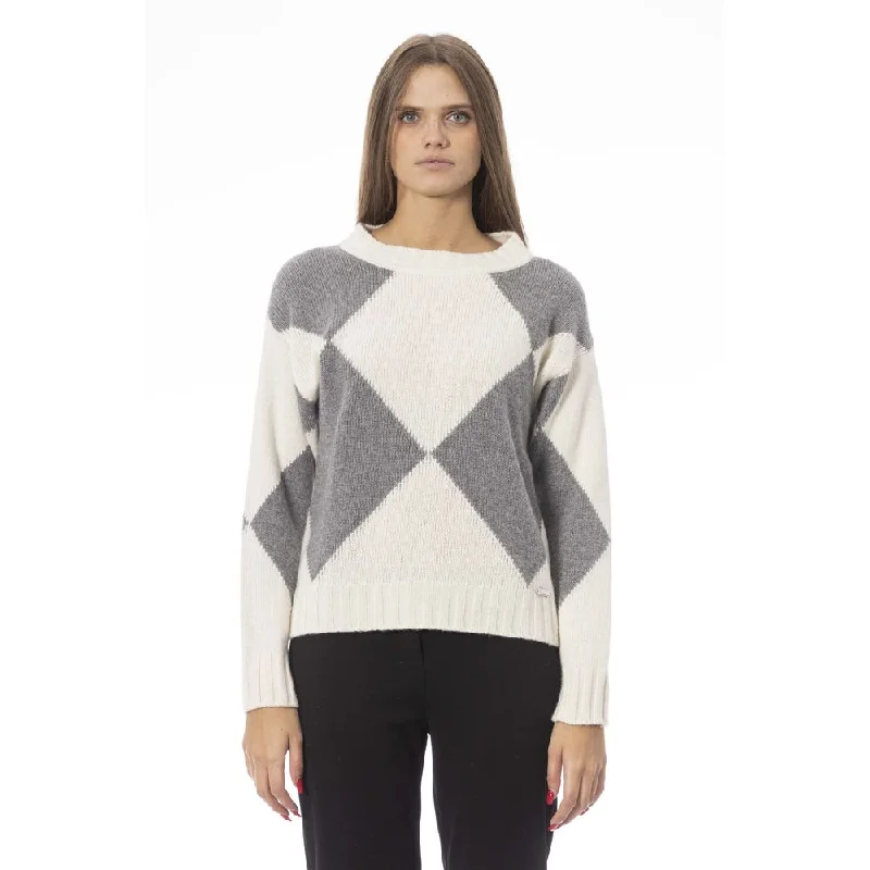 Women's Sequin Pencil Pullovers-Baldinini Trend  Wool Women's Sweater