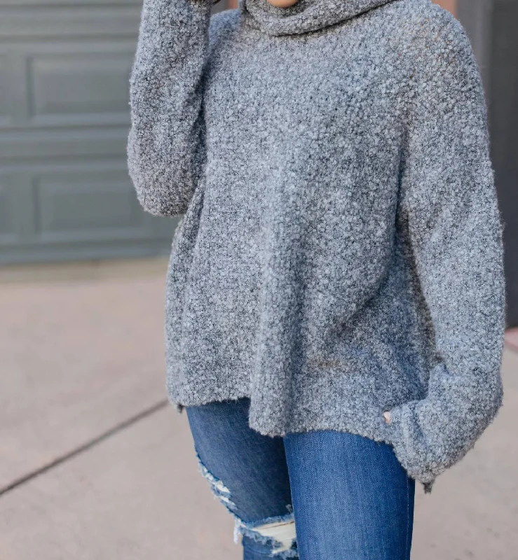 Women's V-Neck Pullovers-Popcorn And A Movie Sweater In Gray