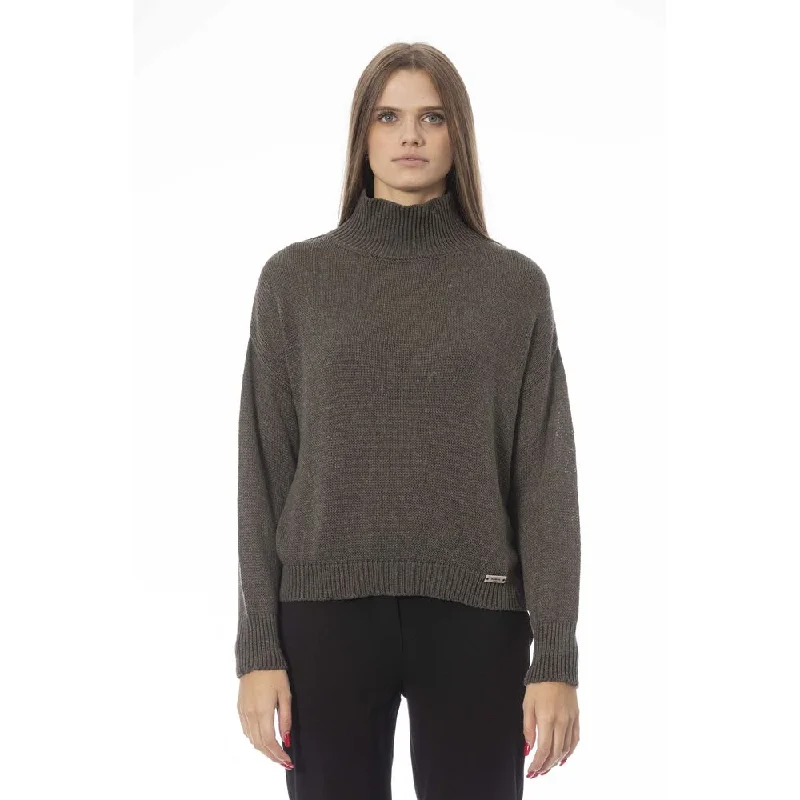 Women's Satin Pleated Pullovers-Baldinini Trend  Viscose Women's Sweater