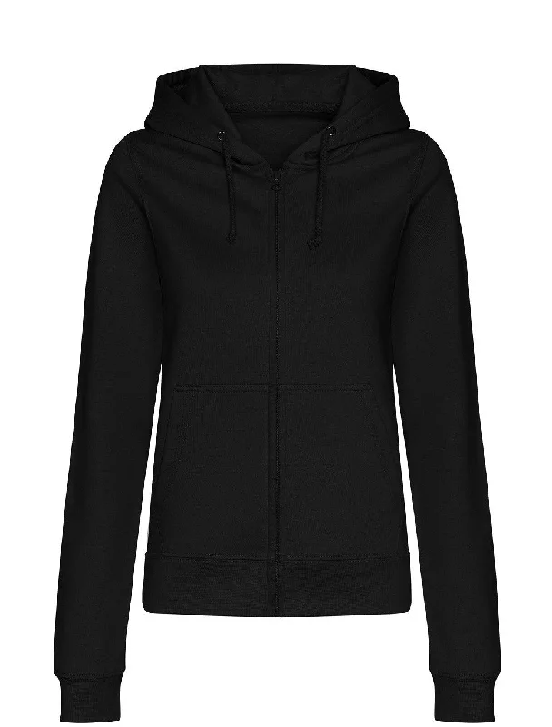 Women's Oversized Hoodies-Women's College Zoodie | DEEP BLACK