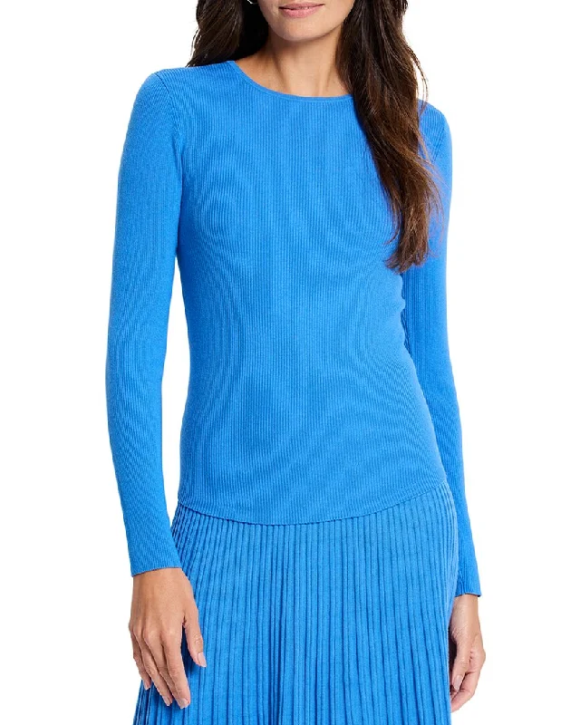 Women's Vacation Pullovers-NIC+ZOE Ribbed Sweater T-Shirt