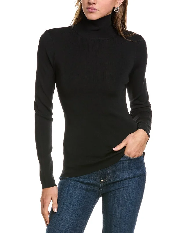 Women's Abstract Pullovers-BCBGMAXAZRIA Mock Neck Pullover