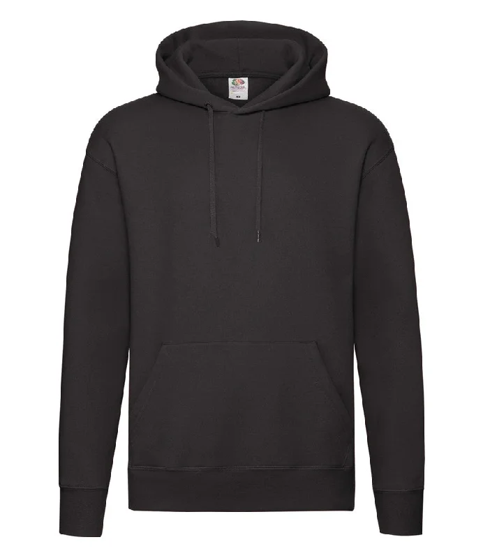 Women's Mock Neck Hoodies-Premium 70/30 Hooded Sweat | BLACK