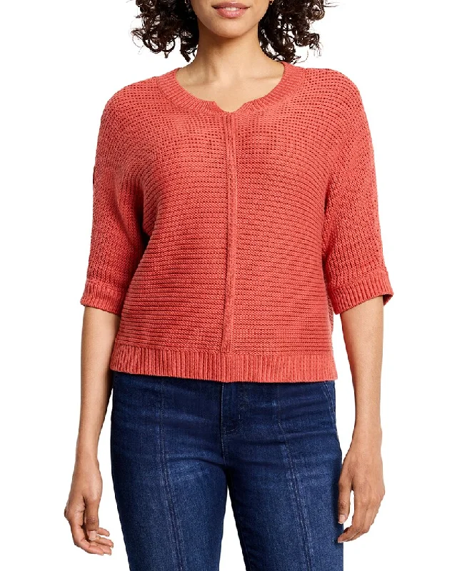 Women's Windproof Pullovers-NIC & ZOE Easy Texture Sweater