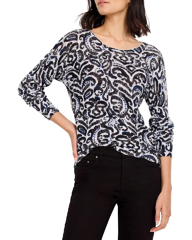 Women's UV Protection Pullovers-NIC+ZOE Tossed Paisley Sweater