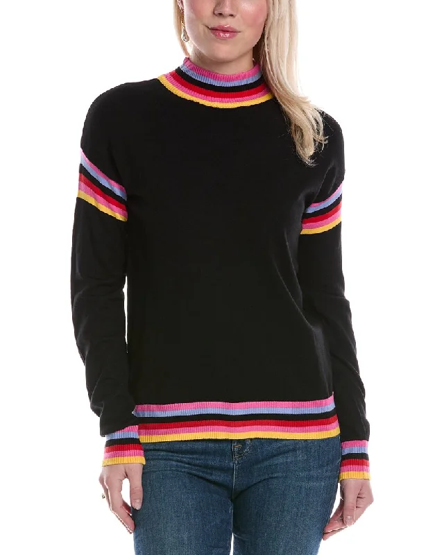 Women's Workout Pullovers-Joseph A. Mock Neck Sweater