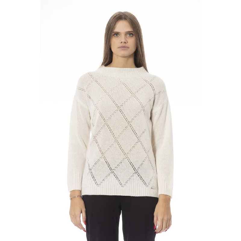 Women's Floral Pullovers-Baldinini Trend  Wool Women's Sweater