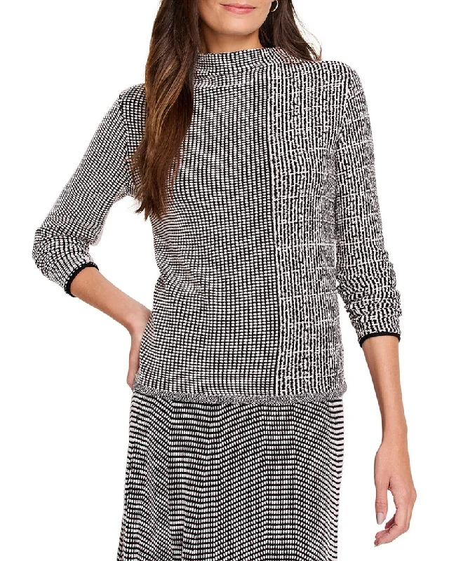 Women's Zip Pullovers-NIC+ZOE Pixel Knit Sweater