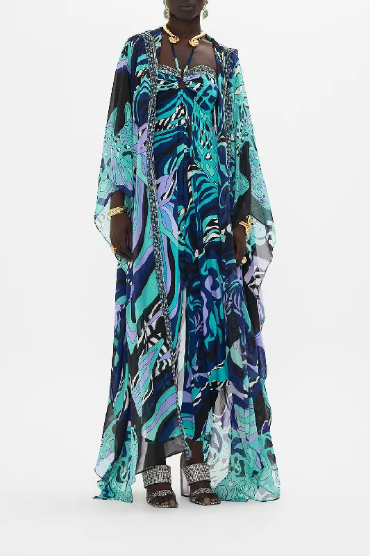 Women's Tie-Dye Jackets-OVERSIZED ROBE VIVIDLY VENICE