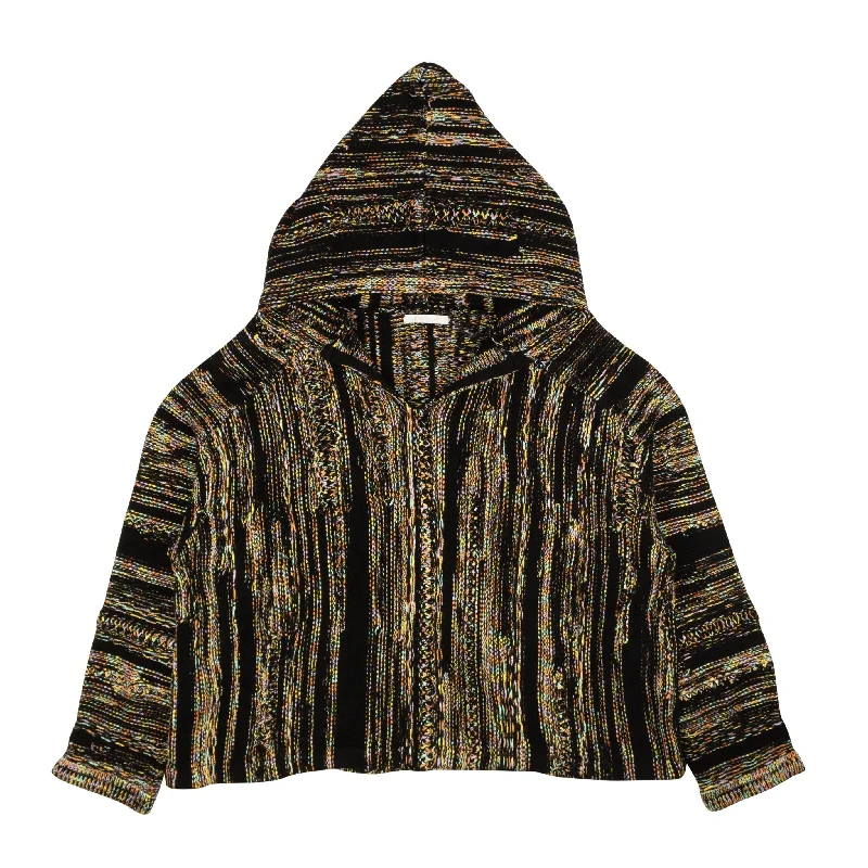 Women's Double Layer Pullovers-John Elliott Space Dye Poncho - Black/Multi