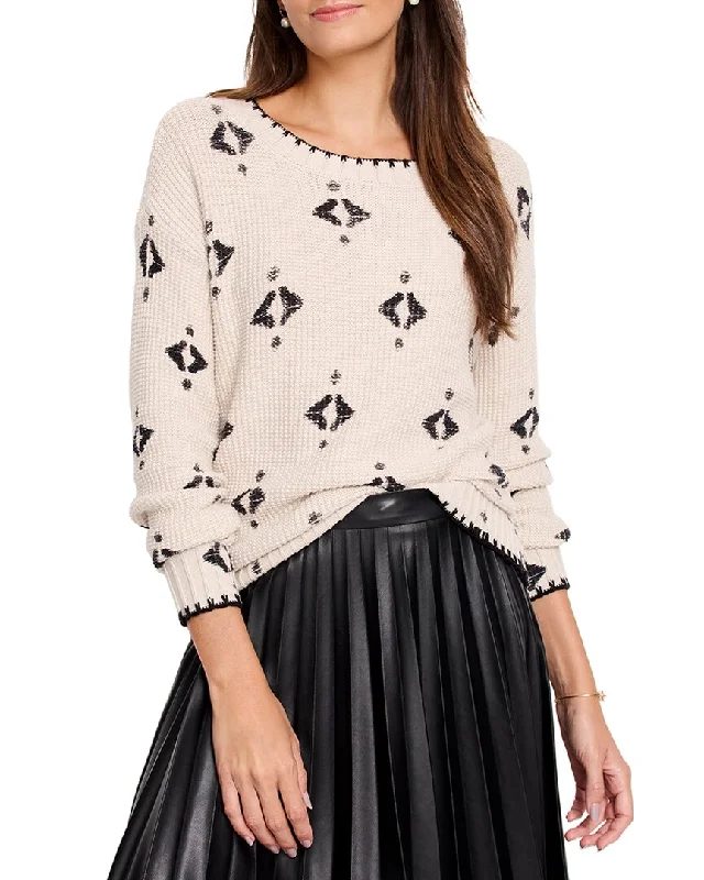 Women's Yoga Pullovers-NIC+ZOE Printed Texture Sweater