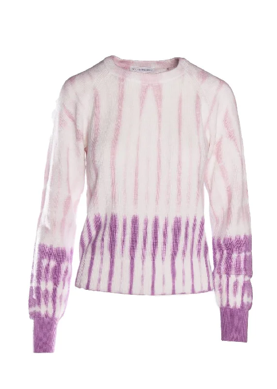 Women's Fleece Pullovers-Cotton Dip Dye Crew Neck In Confection