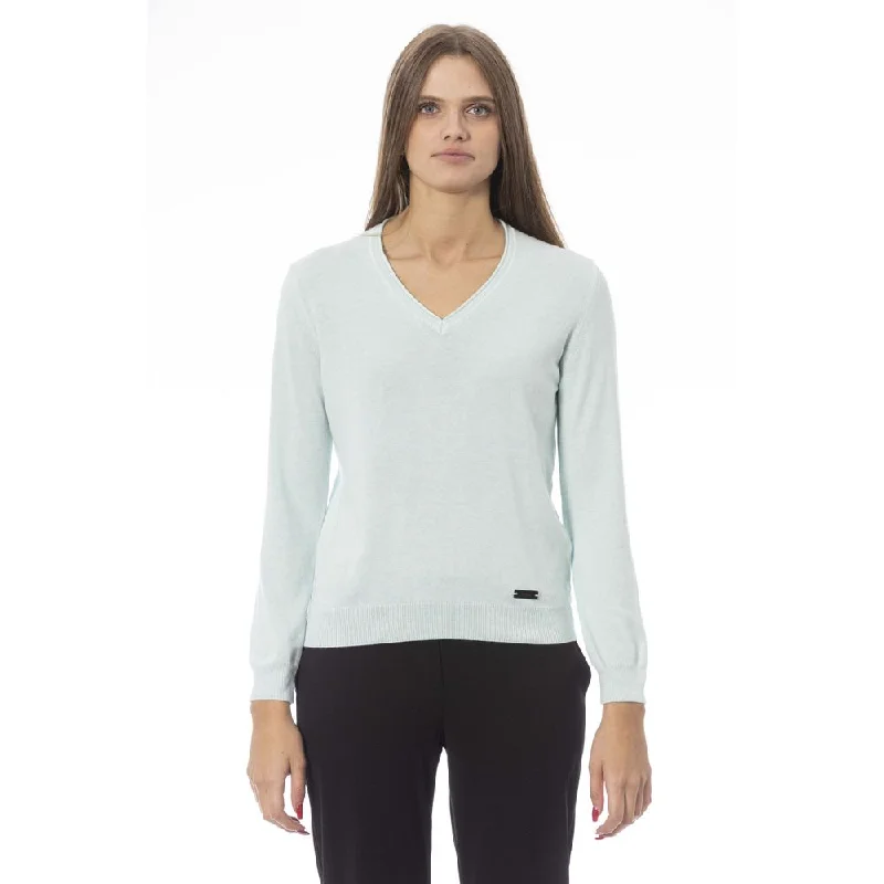 Women's Ribbed Pleated Pullovers-Baldinini Trend  Polyamide Women's Sweater