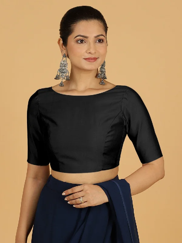 Trisha x Rozaana |  Saree Blouse in Raven Black