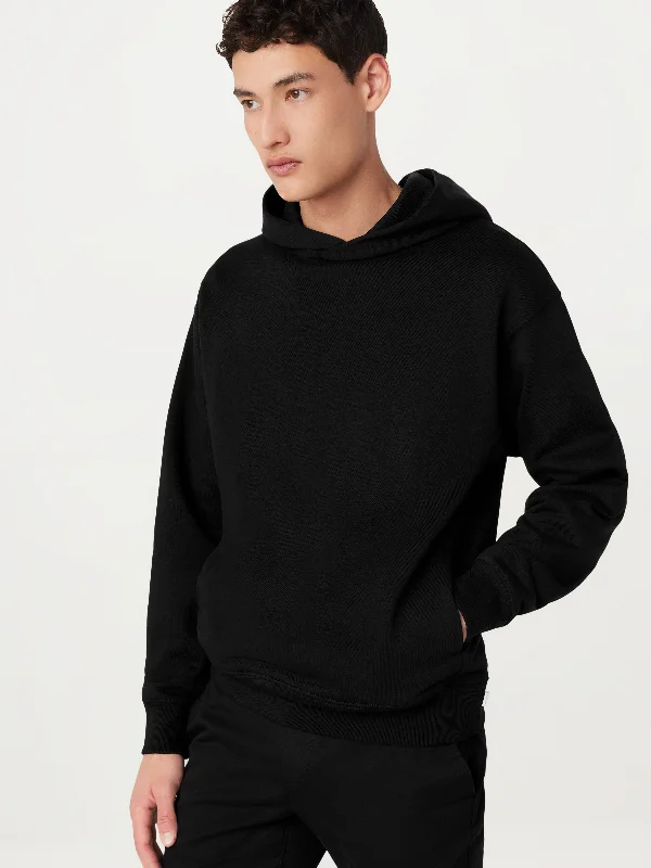 Women's Loose Fit Pullovers-The French Terry Hoodie in Black