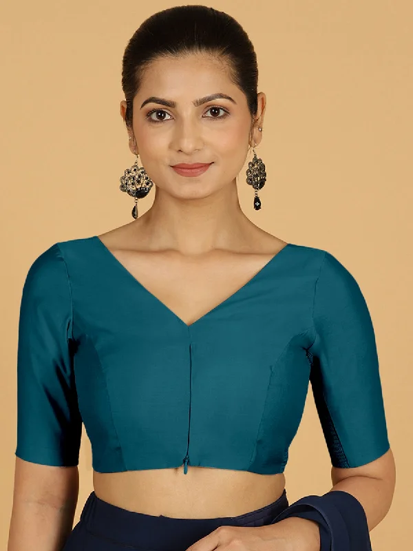 Vedika x Rozaana |  Saree Blouse in Crystal Teal