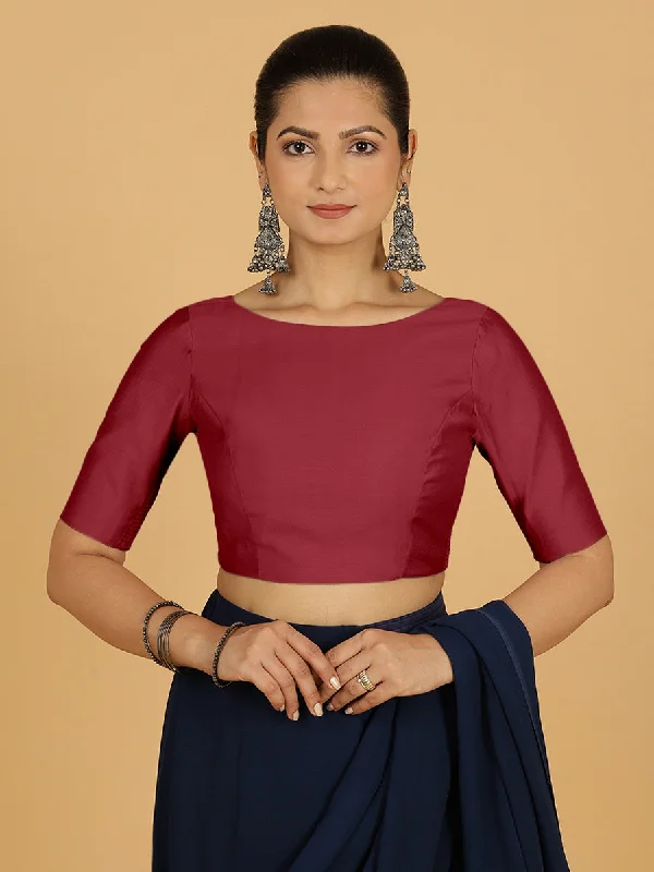 Trisha x Rozaana |  Saree Blouse in Scarlet Red