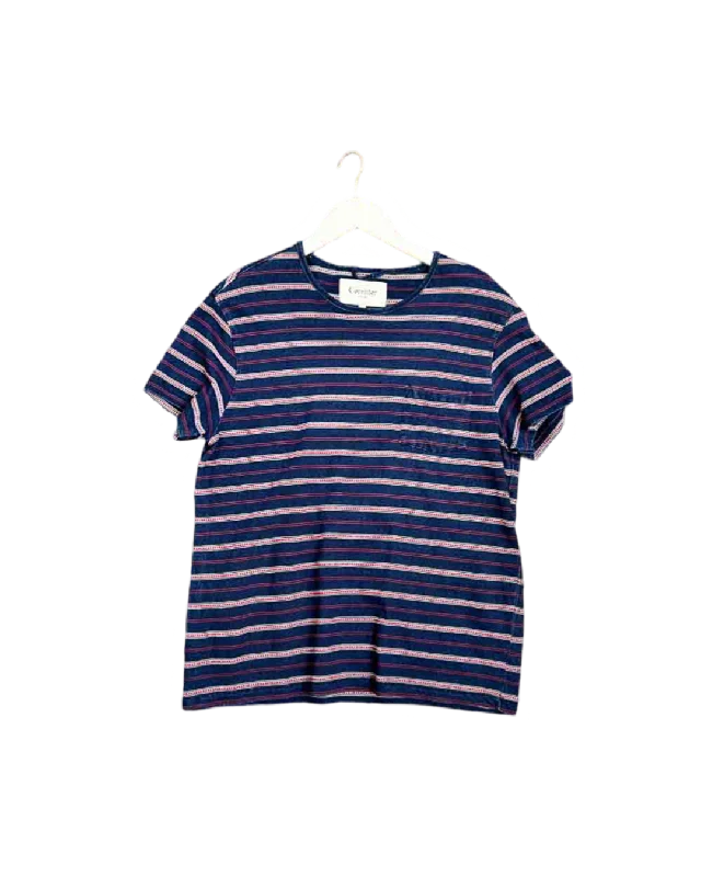 Women's Belted Pullovers-Size S | Corridor New York Blue Stripe T-shirt