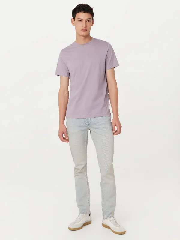 Women's High-Waisted Pencil Pullovers-The Essential Slim T-Shirt in Lilac Grey