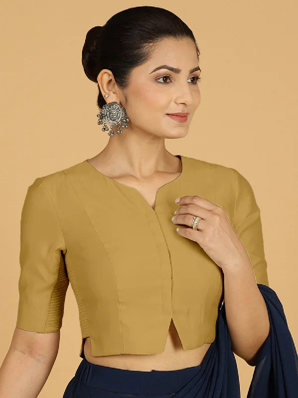 Rekha x Rozaana | Long Saree Blouse in Dijon Mustard