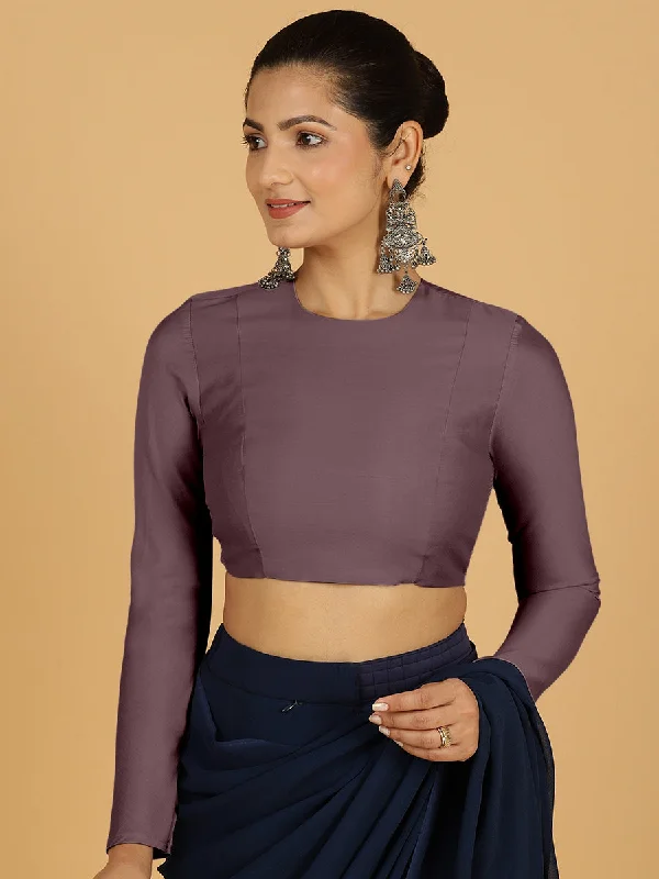 Jaya x Rozaana |  Saree Blouse in Purple Mauve