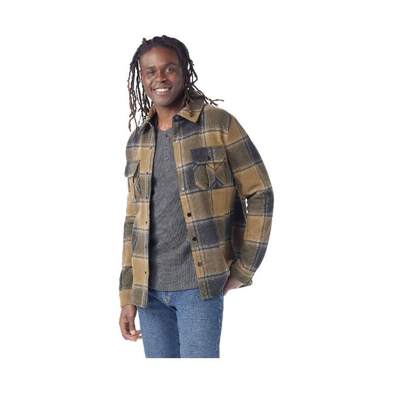 Women's Zip-Up Ruffle Pullovers-Smartwool Men's Anchor Line Shirt Jacket - Winter Moss Plaid