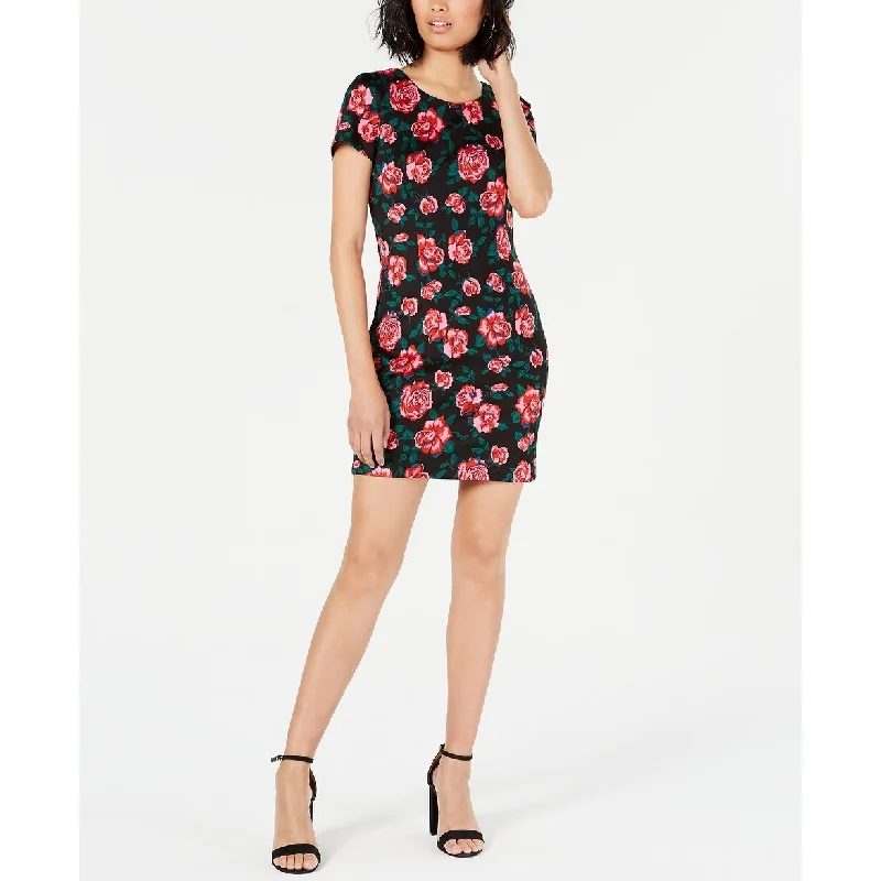 Women's Casual Vacation Floral Dresses-Betsey Johnson Women's Printed T-Shirt Dress Red Size 2