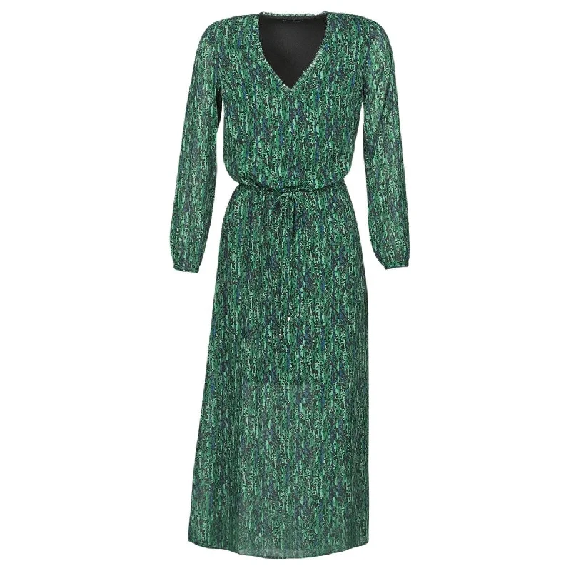 Women's Casual Party Solid Color Dresses-IKKS Women's Robe Night Green Size 34