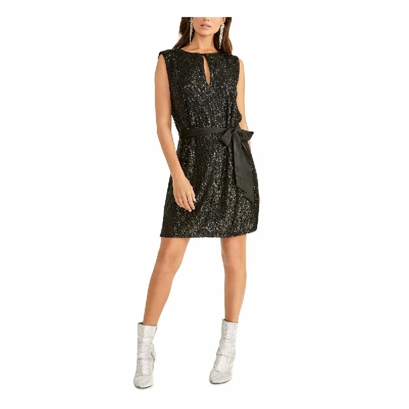 Women's Casual T-Shirt Dresses-Rachel Rachel Roy Women's Sequin Dress Black Size Medium