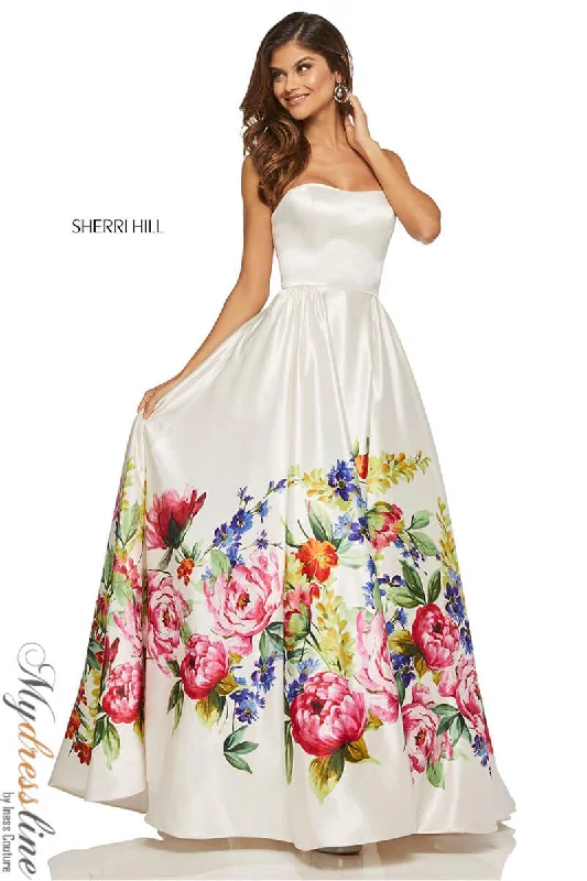 Women's Casual Shift Print Dresses-Sherri Hill 52626