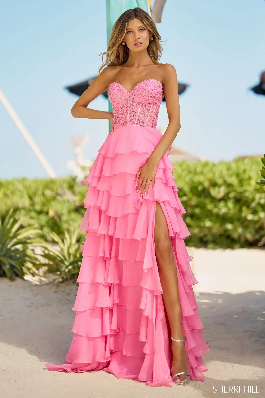 Women's Casual Off-Shoulder Dresses-Sherri Hill 56162