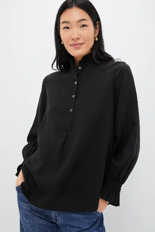 Black Teagan Popover Shirt