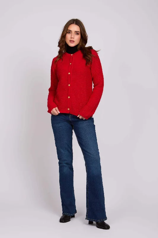 Women's Button Cardigans-Cardigan